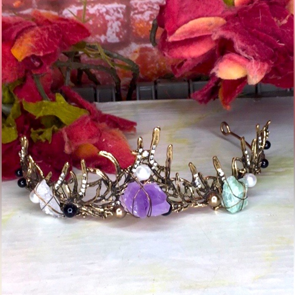 Gold Metal Fairy Mermaid Festival Crown